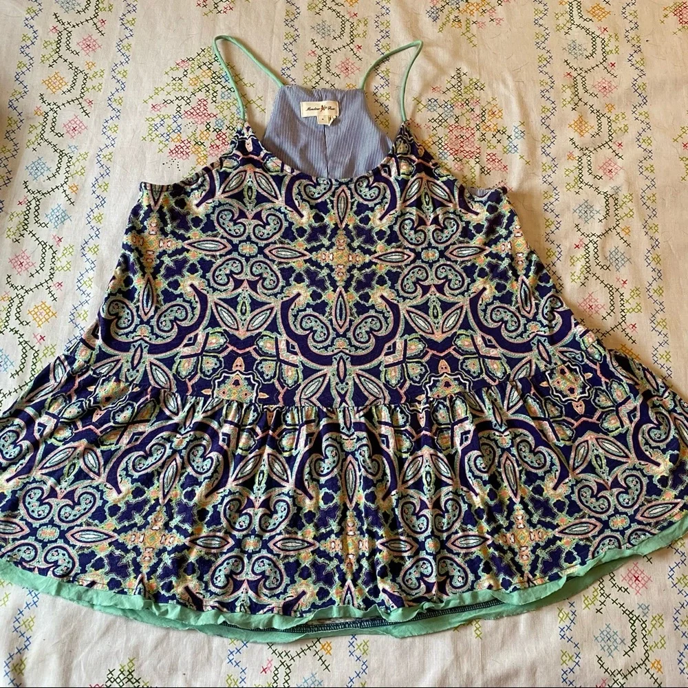 Meadow Rue Anthropologie Paisley Sleeveless Top - Picture 1 of 6